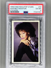 1988 Fanz #97 Whitney Houston Rock/Pop Stars Stickers PSA 6 - Pop 1- 0 Higher (M
