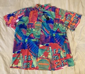 CHAOUICHE Unisex 3XL Hemd geknöpft Band Kragen Oberteil mehrfarbig Polyester - Bild 1 von 21