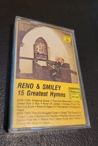 Reno & Smiley 15 Greatest Hymns [Cassette, Hollywood] - Picture 1 of 2