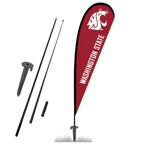 Washington State Cougars Tear Drop Banner - 54" x 13" Cover