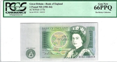 P-377b 1981 1 Pound, Great Britain, Bank of England, PCGS 66PPQ, GEM + - Image 1 of 2