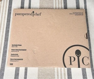 Pampered Chef 1350 Rectangle Baking Stone 12" x 15" Cookie Sheet ~New In Box - Picture 1 of 4