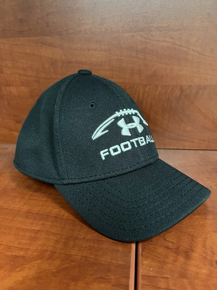 Under Armour UA Football Heatgear Hat - Youth Black Embroidered - Image 1 of 4