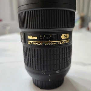 Used Lens - Nikon AF-S NIKKOR 24-70mm 1:2.8G ED Lens AF-S 24-70/2.8G - Picture 1 of 12