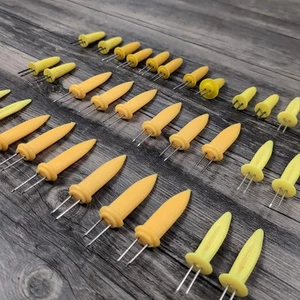32 Corn On The Cob Holders Stainless Steel Skewers Sweetcorn BBQ Prongs Forks - Picture 1 of 9
