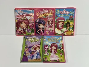 Lot of 5 Strawberry Shortcake DVDs Berry Bitty Mysteries Jammin Berry Princess D - Picture 1 of 2