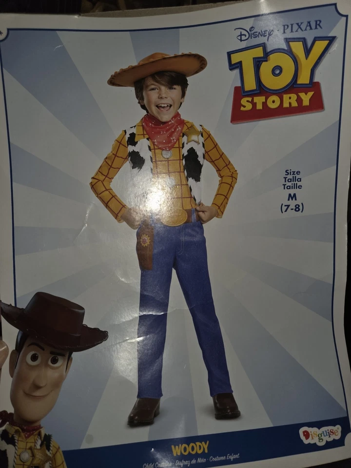 Disney Pixar Toy Story 4 Woody Child Costume Size Medium 7-8 NWT - Image 1 of 1
