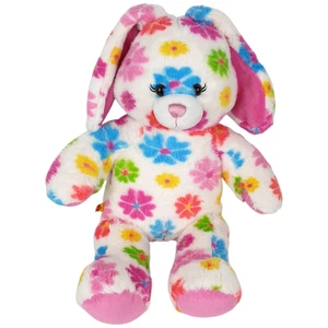 BUILD A BEAR Flower Fun Bunny Rabbit 44 cm Floral White Soft Plush Toy BAB Exc - Picture 1 of 15