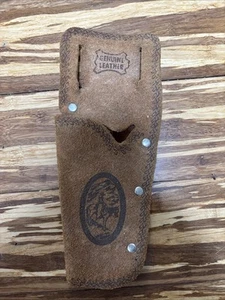 Vintage Child's Toy Gun Holster Genuine Leather 9.5” Western Cowboy Left - Picture 1 of 4