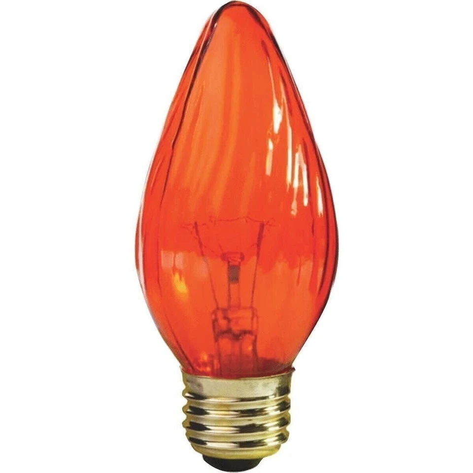 Satco 25W Amber Flame Tip Bulb - Image 1 of 1