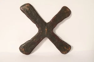 Katanga Copper Cross Handa 19.5cm HI05 0.506kg Copper Cross Currency Congo Bar - Picture 1 of 9