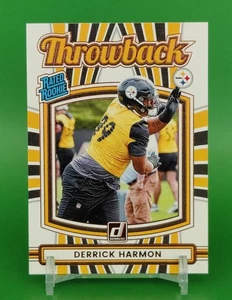 2025 Panini Donruss Throwback Derrick Harmon Rated Rookie Pittsburgh Steelers - Bild 1 von 12