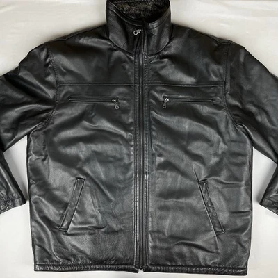 Chaqueta de motociclista Zero 100 % cuero genuino para hombre XXL negra gris urbana Foto 1 de 4