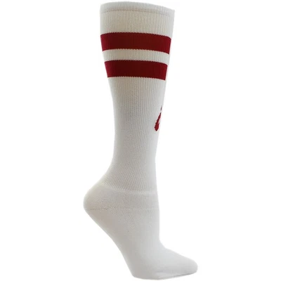 ASICS Old School Striped Knee High Socks Womens White Athletic ZK1103-0123 - Image 1 of 4