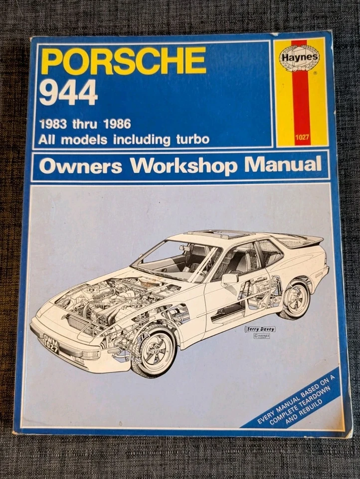 Manual de reparación automotriz Haynes Porsche 944 1983 a 1989 #1027 guía de servicio Foto 1 de 4