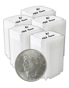1922/1923 Silver Peace Dollar BU Lot of 100 S$1 Coins - Picture 1 of 7