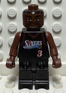 Lego NBA Allen Iverson - 76ers #3 (Uniforme Negro) Minifigura nba010 Desde 3564 - Imagen 1 de 2