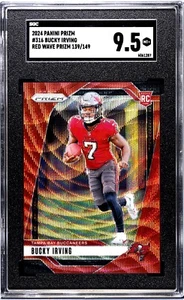 2024 Panini Prizm Bucky Irving Red Wave /149 SGC 9.5 ROOKIE COLOR MATCH - Picture 1 of 2