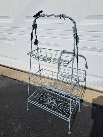 Vintage Wire Tiered Basket Stand Cover