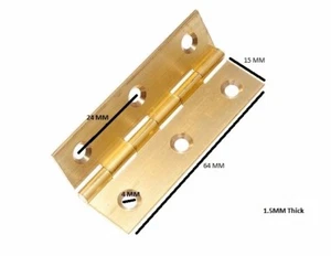 Caja de puerta con bisagra Butt latón extruido 63 mm 2 1/2 pulgadas con tornillos 3 pares - Imagen 1 de 1