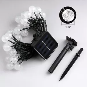Solar 30 LED String Lights Patio Party Yard Garden Wedding Waterproof Outdoor - Picture 1 of 11