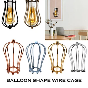 Jaula de alambre de metal industrial para lámpara colgante cortinas de techo vintage - Imagen 1 de 59