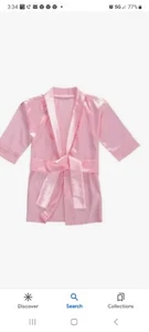 Kimono Silk Bathrobe Barbie Pink Children's /Silk Robe Bridesmaid size 6 girls - Picture 1 of 1