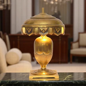 Sehr zierliche original Art Déco Tischleuchte "SALON DÈCO" 1920er Messinglampe - Photo 1 sur 24