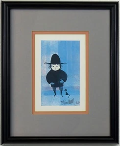 P Buckley Moss David Print Framed Matted Signed #958/1000 (1986) Amish Boy - Picture 1 of 6