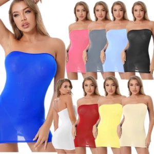 DE Damen Sexy Kleid Transparent Mesh Minikleid Bodycon Kurz Partykleid Clubwear - Bild 1 von 68