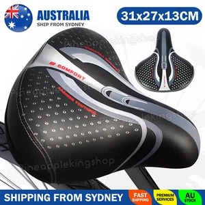 Large Bum Bike Seat Bicycle Gel Ladies Cycling Sprung Saddle Unisex Comfortable - Picture 1 of 9