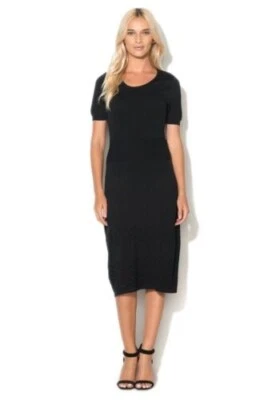 Uttam Boutique Strickkleid mit kurzen Ärmeln schwarz Größe UK 12 DH8 QQ 14 - Bild 1 von 4