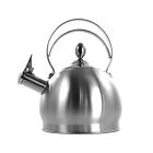 Megachef 2.8 Liter Round Ss Stovetop Whistling Kettle In Brushed Silver