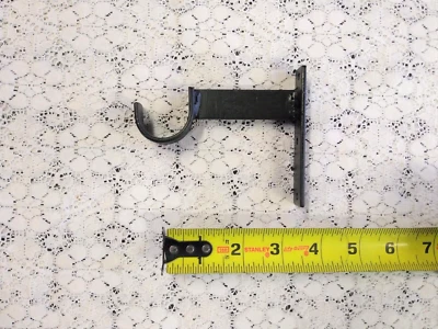 Heavy Duty Custom Made Iron Brackets for  1 inch Diameter Iron Drapery Rods - Image 1 of 4