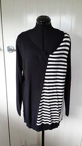 Virtuelle byTS black and white long sleevesTunic Size S Brand new with tags - Picture 1 of 6