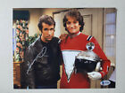 Photo signée Henry Winkler 8x10 FONZIE Happy Days with Robin Williams JSA BAS QR