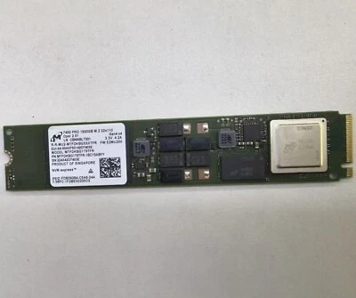 1.92TB MICRON M.2 7450 PRO 22110 Gen4x4 MTFDKBG1T9TFR-1BC15ABYY  FW:E2MU200 NVME - Image 1 of 3