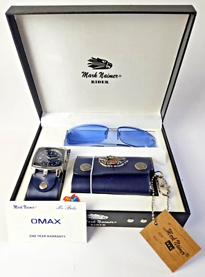 Mark Naimer NUEVO EN CAJA “RIDER” Reloj Set de Regalo con Gafas de Sol y Cuero Llavero Cartera Foto 1 de 4