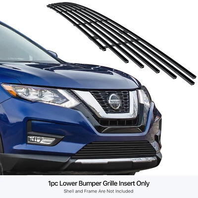 Se adapta a parachoques Nissan Rogue 2017-2020 acero inoxidable negro billet rejilla inserto Foto 1 de 4