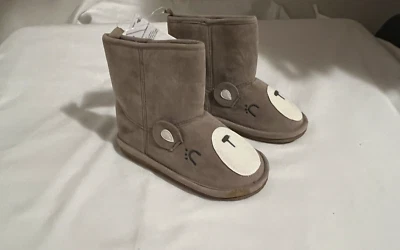 GYMBOREE TODDLER GIRLS SOFT BEAR FACE BOOTS SIZE 8 NEW W/ DEFECT PLEASE READ - Image 1 of 4