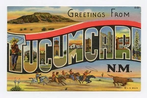 Postal de saludos desde Tucumcari, Nuevo México color lino - Imagen 1 de 2