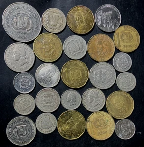 Old Dominican Republic Coin Lot - 1937-PRESENT - 25 Excellent Coins - Lot #O15 - Picture 1 of 1