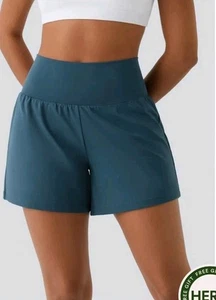 Halara Super High Waisted Pocket &Pocket 2 In 1 Yoga Shorts 5 " Inseam, Size L - Picture 1 of 11