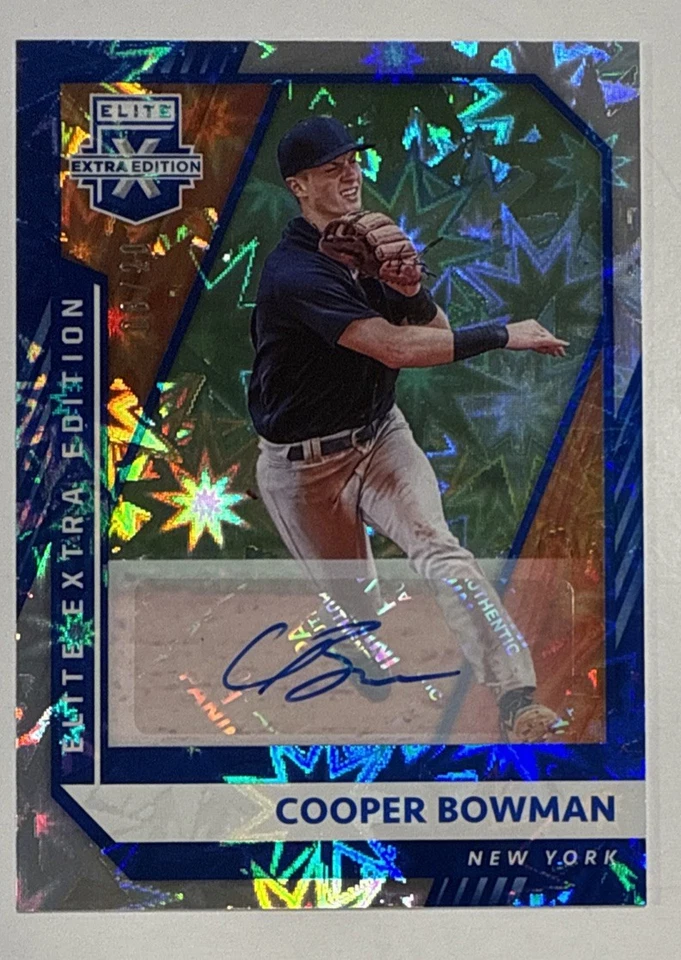 Cooper Bowman 2021 Elite Extra Edition FOTL Blue Rookie Auto #d 8/20 #122 A’s - Image 1 of 2