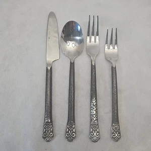 Settings Gourmet GS AVALON Barcelona cubiertos martillados 4 piezas - Imagen 1 de 6