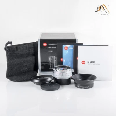 Leica Summilux-M 35mm/F1.4 E46 Steel Rim 2022 Silver Lens Germany #23654 - Image 1 of 4