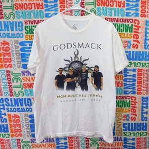Godsmack MGM Music Hall Fenway 2022 Tour T Shirt Size L White Double Sided - Picture 1 of 6