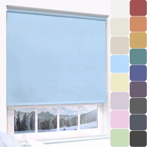 Blackout Roller Blind Many Colours Bedroom, Living Room, Bathroom, Kitchen Blind - Picture 1 of 42