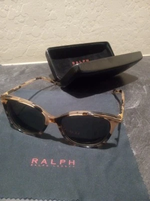 Woman Ralph Lauren Sunglasses RA 52031163 T5135 3p Tortoise Polarized Cat Eye - Image 1 of 4