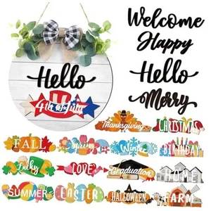 20 Pcs Interchangeable Welcome Sign for Front Door with 4 Sign and 14 White - Picture 1 of 7
